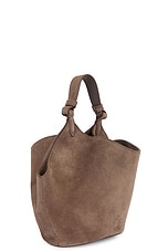KHAITE Lotus Mini Bag in Toffee, view 4, click to view large image.