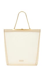 KHAITE Augusta Chain Tote Bag in Beige, view 3, click to view large image.