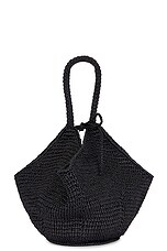 KHAITE Lotus Medium Bag in Black, view 3, click to view large image.