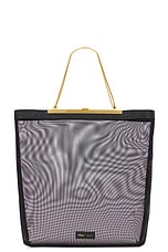 KHAITE Augusta Chain Tote Bag in Black, view 1, click to view large image.
