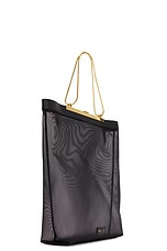 KHAITE Augusta Chain Tote Bag in Black, view 4, click to view large image.