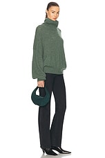 KHAITE Olivia Suede Small Hardware Bag in English Green, view 2, click to view large image.