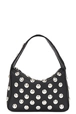 KHAITE Elena Small Studded Handbag in Black & Silver, view 1, click to view large image.