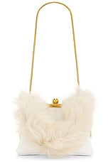 KHAITE Lilith Small Evening Bag in Optic White, view 1, click to view large image.