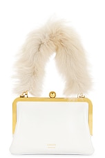KHAITE Lilith Small Evening Bag in Optic White, view 3, click to view large image.