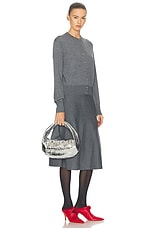 KHAITE Olivia Medium Hobo Bag in Silver, view 2, click to view large image.