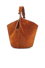 KHAITE Mini Lotus Bag in Caramel, view 4, click to view large image.