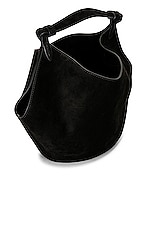 KHAITE Mini Lotus Bag in Black, view 5, click to view large image.