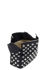 KHAITE Elena Silver Studs Shoulder Bag in Black, view 4, click to view large image.
