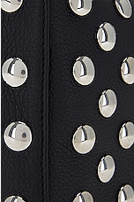 KHAITE Elena Silver Studs Shoulder Bag in Black, view 6, click to view large image.