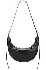 KHAITE Alessia Medium Crossbody Bag in Black, view 3, click to view large image.