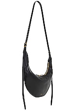 KHAITE Alessia Medium Crossbody Bag in Black, view 4, click to view large image.