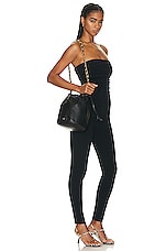 KHAITE Aria Medium Bucket Bag in Black, view 2, click to view large image.