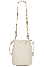 KHAITE Aria Medium Bucket Bag in Off White, view 3, click to view large image.