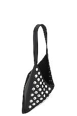 KHAITE Sara Small Silver Stud Tote Bag in Black, view 5, click to view large image.