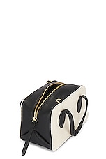 KHAITE Maeve Small Crossbody Bag in Black & Natural, view 6, click to view large image.