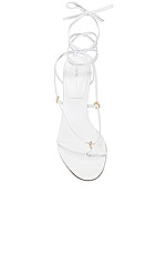 KHAITE Marion Strappy Sandal in Optic White, view 4, click to view large image.