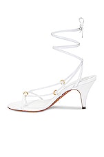 KHAITE Marion Strappy Sandal in Optic White, view 5, click to view large image.