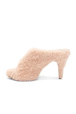 KHAITE Marion Shearling Sandal in Blush, view 5, click to view large image.