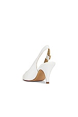 KHAITE River Slingback 75 Pump in White, view 3, click to view large image.