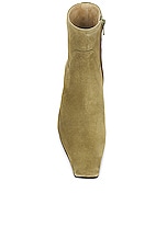 KHAITE Marfa Classic Flat Ankle Boot in Khaki, view 4, click to view large image.