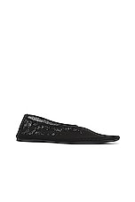 KHAITE Maiden Ballerina Flat in Black, view 2, click to view large image.