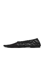 KHAITE Maiden Ballerina Flat in Black, view 5, click to view large image.