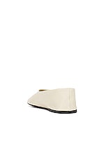 KHAITE Maiden Ballerina Flat in Off White, view 3, click to view large image.