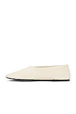 KHAITE Maiden Ballerina Flat in Off White, view 5, click to view large image.