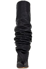 KHAITE River Knee High Boot in Black, view 4, click to view large image.