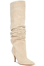 KHAITE River Knee High Boot in Nude, view 2, click to view large image.