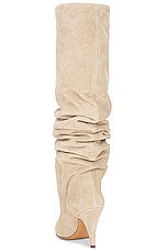 KHAITE River Knee High Boot in Nude, view 3, click to view large image.