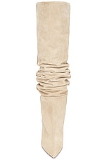 KHAITE River Knee High Boot in Nude, view 4, click to view large image.