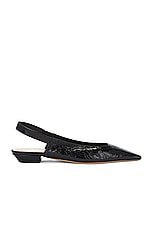 KHAITE Colin Slingback Flat in Black, view 1, click to view large image.