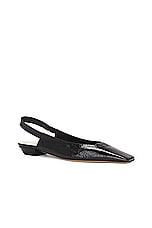 KHAITE Colin Slingback Flat in Black, view 2, click to view large image.