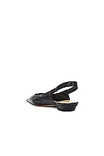 KHAITE Colin Slingback Flat in Black, view 3, click to view large image.