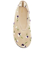 KHAITE Marcy Flat in Nude & Purple, view 4, click to view large image.