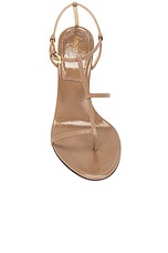 KHAITE Jones T-strap 75 Heel Sandal in Mud, view 4, click to view large image.