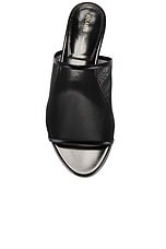 KHAITE Marion Slide Flat Sandal in Black, view 4, click to view large image.