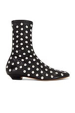 KHAITE Apollo Flat Boot in Black, view 1, click to view large image.