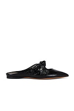 KHAITE Rowan Flat Mule in Black, view 1, click to view large image.