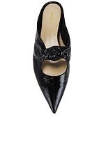 KHAITE Rowan Flat Mule in Black, view 4, click to view large image.
