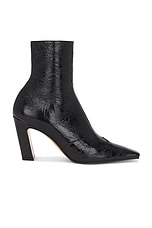 KHAITE Nevada 85 Ankle Stretch Boot in Black, view 1, click to view large image.