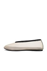 KHAITE Marcy Mesh Flat in Black & Nude, view 5, click to view large image.