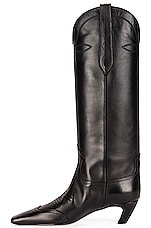 KHAITE Dallas Boots in Black, view 5, click to view large image.