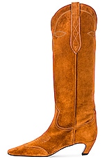 KHAITE Dallas Knee High Boots in Caramel, view 5, click to view large image.