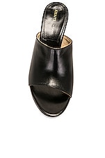 KHAITE Marion Wedge Sandal in Black, view 4, click to view large image.