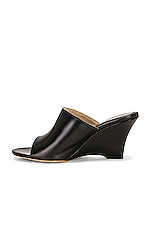 KHAITE Marion Wedge Sandal in Black, view 5, click to view large image.