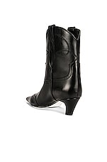 KHAITE Dallas Ankle Boots in Black, view 3, click to view large image.