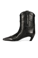 KHAITE Dallas Ankle Boots in Black, view 5, click to view large image.